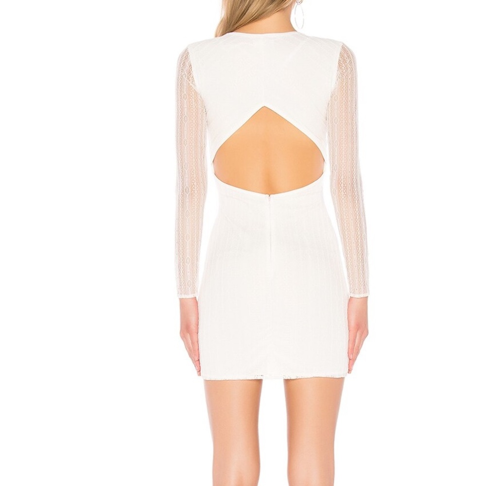 Superdown White Long Sleeve Bodycon Dress - Picture 2 of 5
